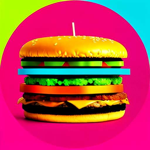Pop Art Burger Prompt for Custom Image Creation in Midjourney - Socialdraft