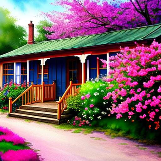 Blossom House Midjourney Prompt - Create your dream floral home image - Socialdraft