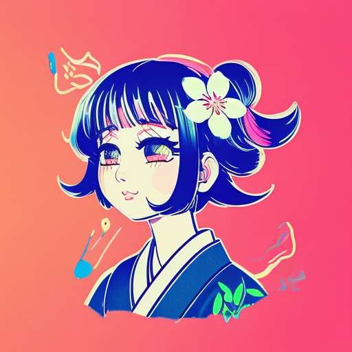 Kawaii Neon Ink Midjourney Prompts - Create Your Own Anime Masterpieces - Socialdraft