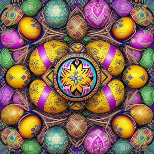Midjourney Ukrainian Pysanka Easter Eggs: Create Vibrant Easter Decorations with our Customizable Prompts. - Socialdraft
