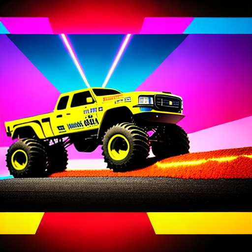Monster Truck Sketch Midjourney Prompt - Customizable Text-to-Image Creation - Socialdraft