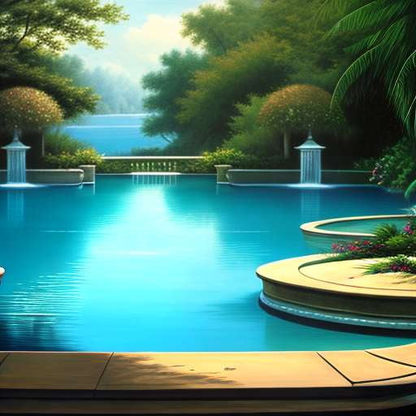 Romantic Pool Painting Midjourney Prompt for Blissful Vibes - Socialdraft