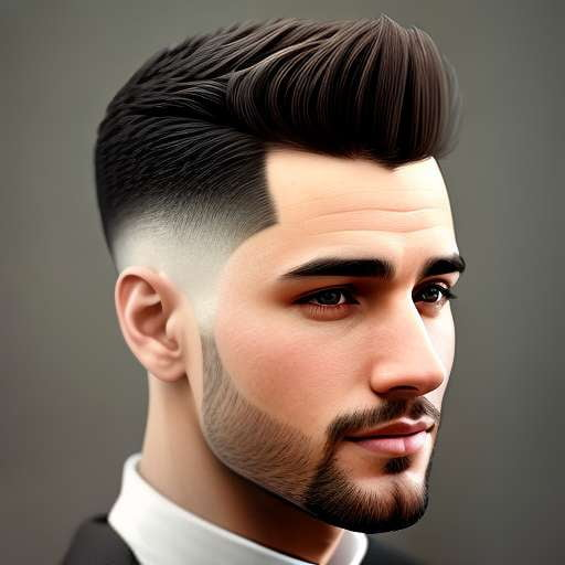 Midjourney High Fade Haircut Portrait Template - Socialdraft