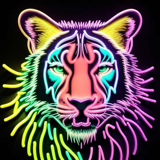 Neon 3D Animal Midjourney Prompts with Cool Effects for Custom Creations - Socialdraft
