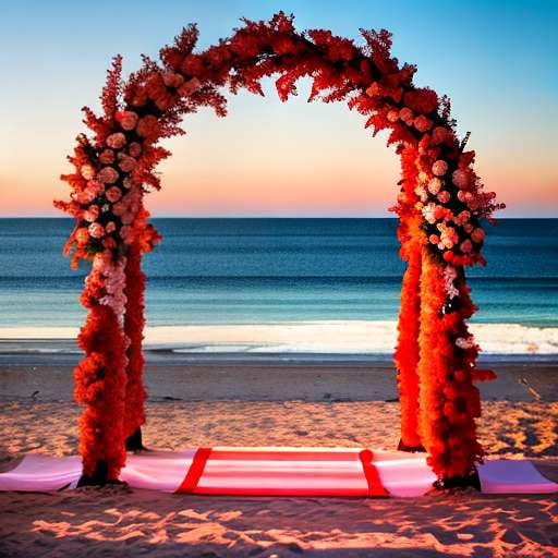 Coral Wedding Arch Midjourney Prompt - Beautiful Customizable Design - Socialdraft