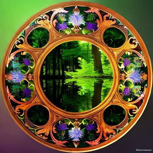 Enchanted Forest Mosaic Mirror Creator - Midjourney Image Prompts - Socialdraft