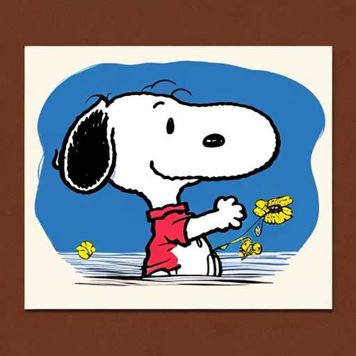 Snoopy Style Peanuts Drawing Prompt - Midjourney - Socialdraft