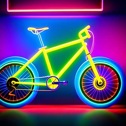 "Customizable Midjourney Bike Neon Cartoon Art Prompt" - Socialdraft