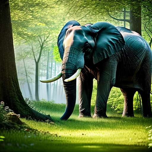 Woodland Elephant Midjourney Prompt for Customized Art Creation - Socialdraft