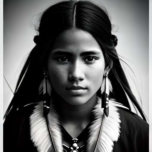 Native American Midjourney Portraits - Customizable Prompt Templates - Socialdraft