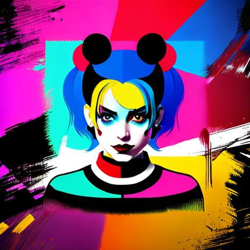 Harley Quinn Supervillain Concept Art Midjourney Prompt - Socialdraft