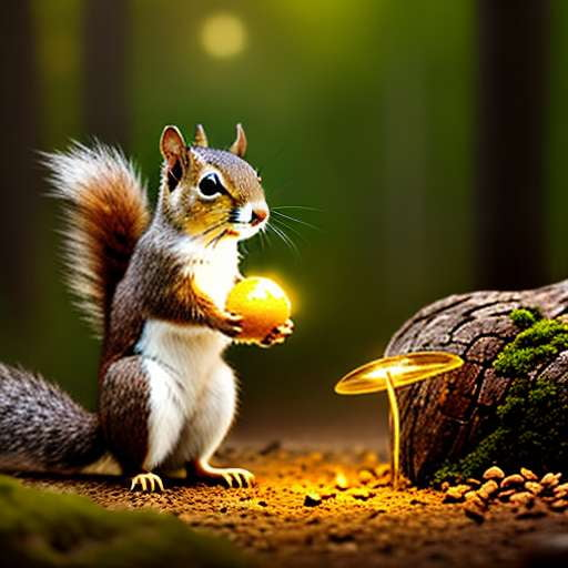 Luminous Nutty Squirrel Midjourney Prompt - Socialdraft
