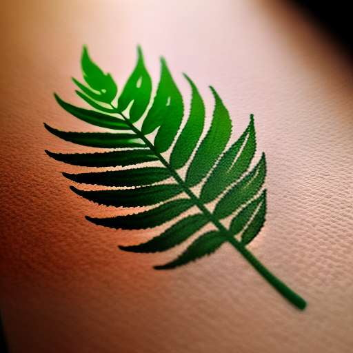 Midjourney Fern Frond Tattoo Prompt - Create Your One-of-a-Kind Tattoo Design - Socialdraft