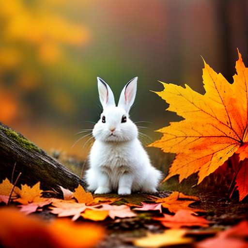 Autumn Mountain Bunny Midjourney Prompt - Customizable Nature Art Creation - Socialdraft
