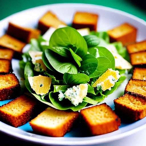 Blue Cheese Caesar Salad Recipe Midjourney Prompt - Socialdraft