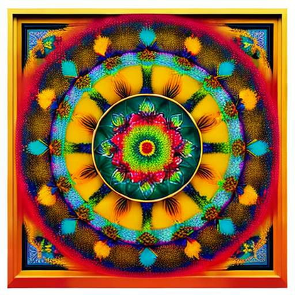 Midjourney Mandala Framed Art – Customizable Text-to-Image Prompts - Socialdraft