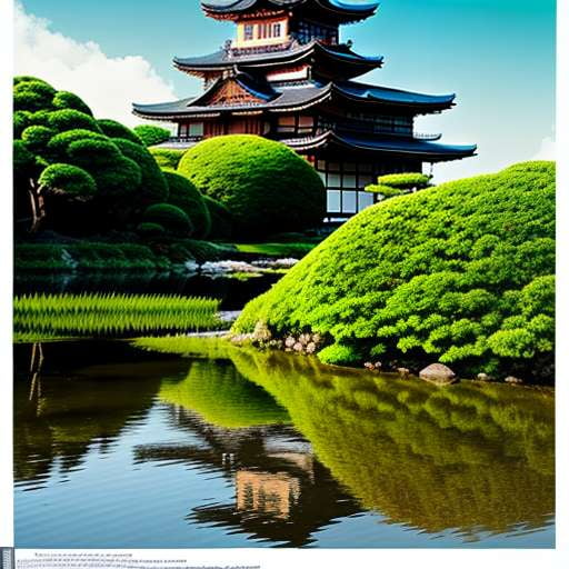 Japanese Castle Midjourney Prompt: Create Your Own Unique Traditional Japanese Castle Artwork - Socialdraft