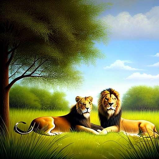 Lion Family Midjourney Image Prompt: Create Your Own Savanna Adventure - Socialdraft