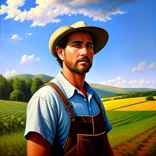 Farmhand Portrait Midjourney Prompt - Unique Customizable Image Creation - Socialdraft