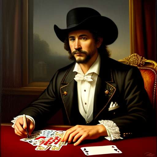 Gambler Portrait Midjourney Prompt - Customizable AI Art Generation - Socialdraft