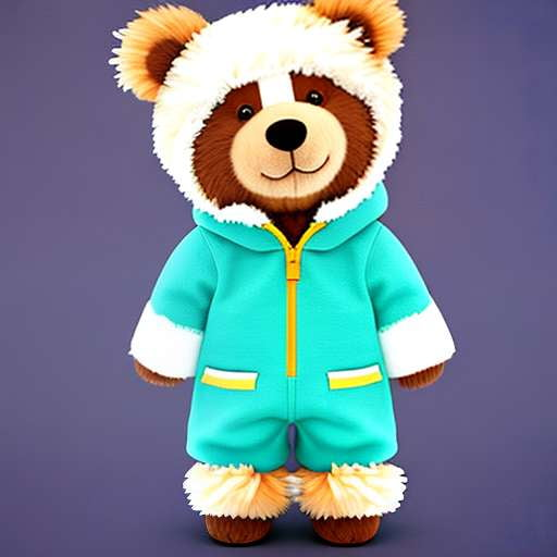 Teddy Bear Hooded Shorts Midjourney Prompt - Unique Customizable Design - Socialdraft