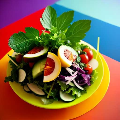 Greek Vegetable Salad Recipe Prompt - Midjourney Generated Image - Socialdraft