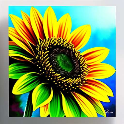Sunflower Illustration Midjourney - Create Your Own Beautiful Floral Artwork - Socialdraft