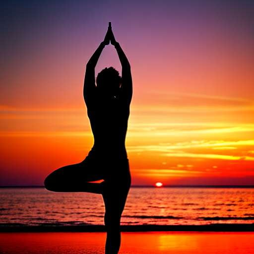Sunset Yoga Pose Midjourney Prompt - Image Creation Tool for Zen & Wellness Enthusiasts - Socialdraft