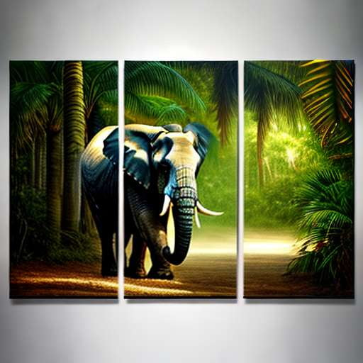 "Elephant and Palm Trees" Midjourney Prompt - Customizable and Unique Text-to-Image Creation - Socialdraft
