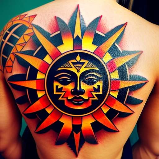 "Custom Aztec Sun Tattoo Midjourney Prompt - Create Your Perfect Design!" - Socialdraft