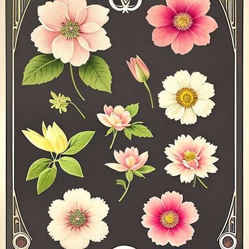 Vintage Floral Illustration Midjourney Prompt for Custom Text-to-Image Art - Socialdraft