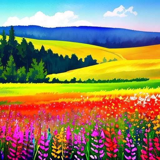 "Summer Bloom" Midjourney Floral Illustration Prompt - Socialdraft