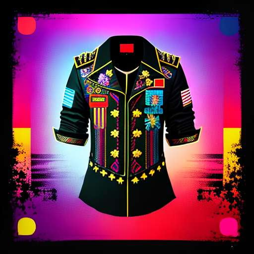 Customized Embroidered Military Jacket Midjourney Image Prompt - Socialdraft
