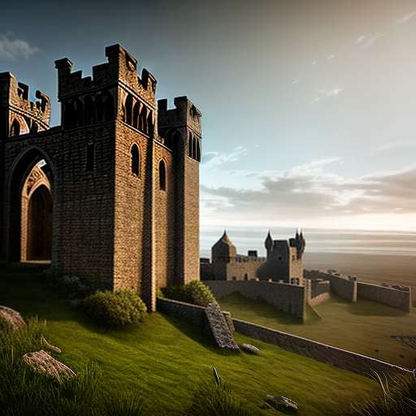 Medieval Siege Battlements Midjourney Prompt - DIY Castle Illustration - Socialdraft