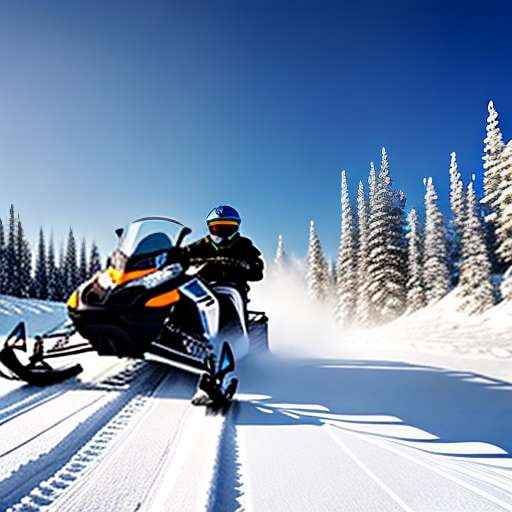 Snowmobiling Adventure Midjourney Prompt - Create Your Own Winter Wonderland - Socialdraft