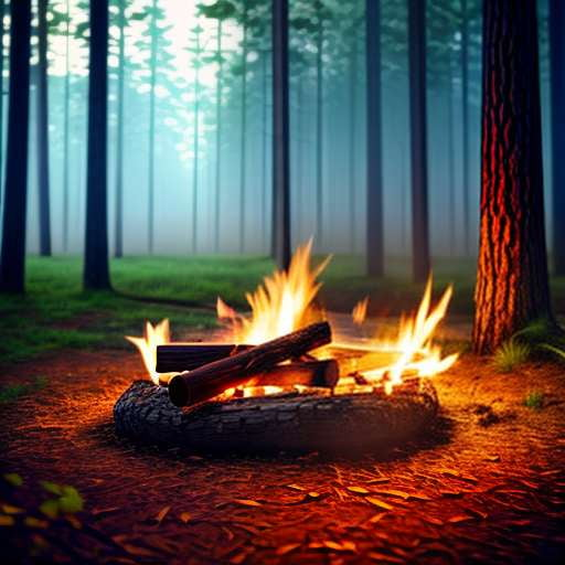 Midjourney Forest Campfire: Customizable Text-to-Image Prompt - Socialdraft