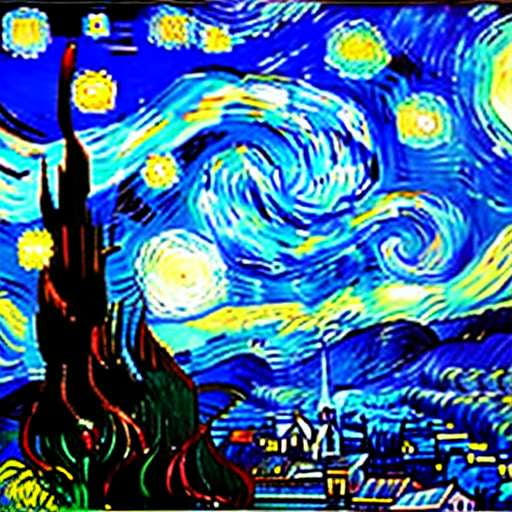 Starry Night Lake Customizable Midjourney Prompt for Beautiful Landscape Art - Socialdraft
