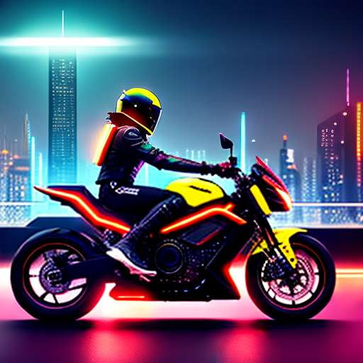 Cyborg Motorcycle Rider Midjourney Prompt - Customizable AI Generated Images and Texts - Socialdraft
