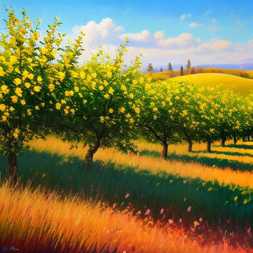 Fruit Orchard Midjourney Creation: Unique Customizable Prompts for Painting and Design - Socialdraft