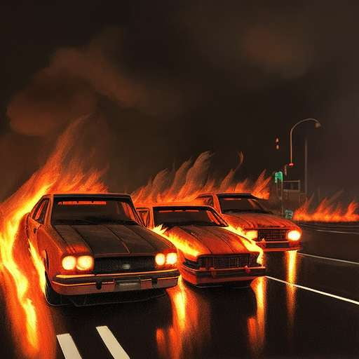 Midjourney Burning Cars: Realistic and Stunning Images for Creative Inspiration - Socialdraft
