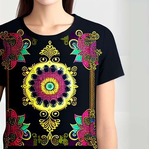 Paisley Midjourney Tee: Customizable T-Shirt Design Prompt - Socialdraft