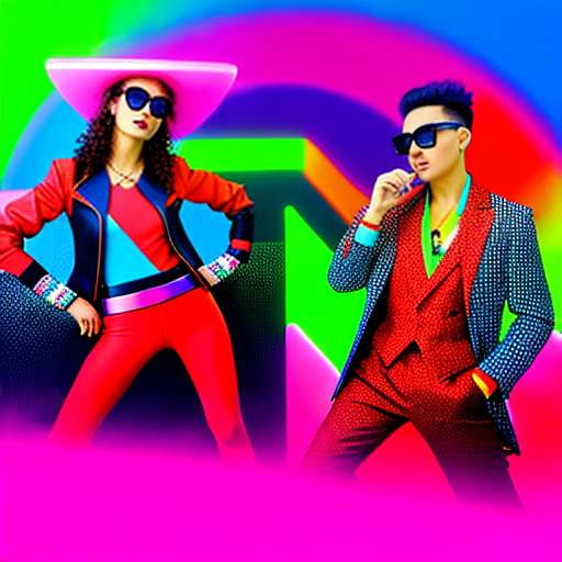 "80s Pop Duo" Midjourney Design Prompt for Custom Image Generation - Socialdraft