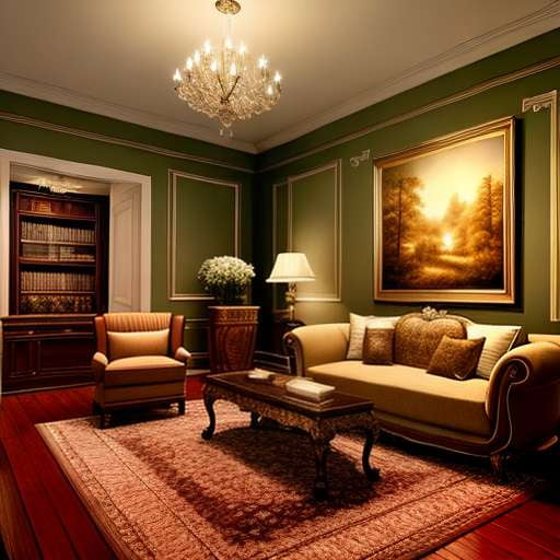 Luxury Home Office Midjourney Prompt - Mansion Style - Socialdraft