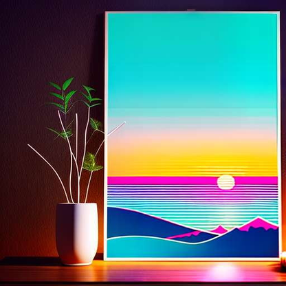 Vaporwave Sunset Midjourney Image Generator - Customizable and Unique Prompts for Digital Art Creation - Socialdraft