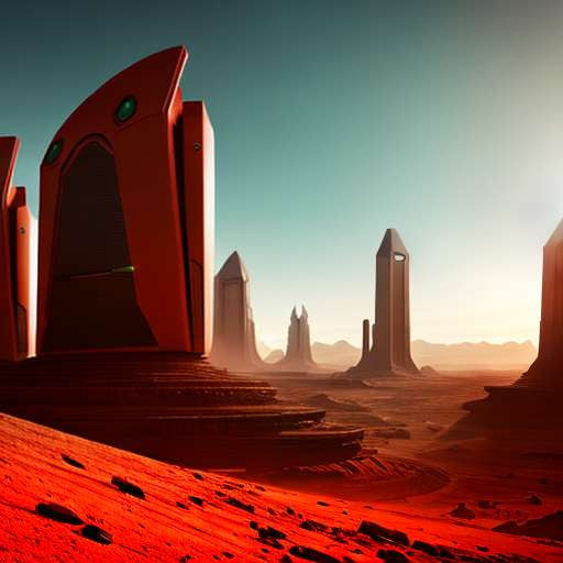 Futuristic Mars Colony Landscape Midjourney Prompt - Customizable AI-Generated Art - Socialdraft