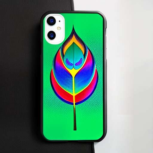 Street Art Peacock Feather Phone Case Midjourney Prompt - Create Your Own Customized Phone Case - Socialdraft