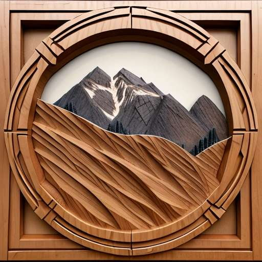 Custom Wooden Mountain Relief Carvings - Hand Crafted Midjourney Prompts - Socialdraft
