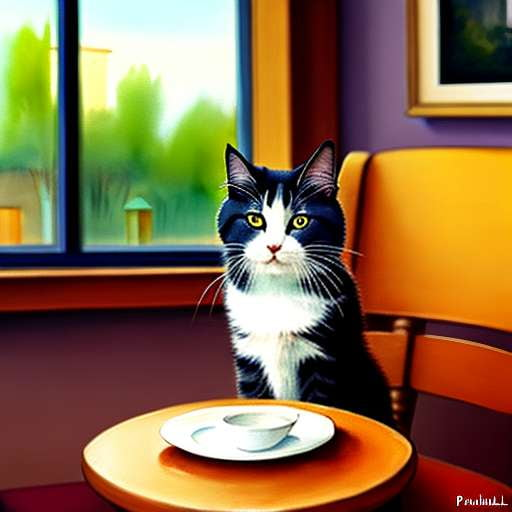 Cafe Pet Portrait Midjourney Generator for Personalized Artworks - Socialdraft
