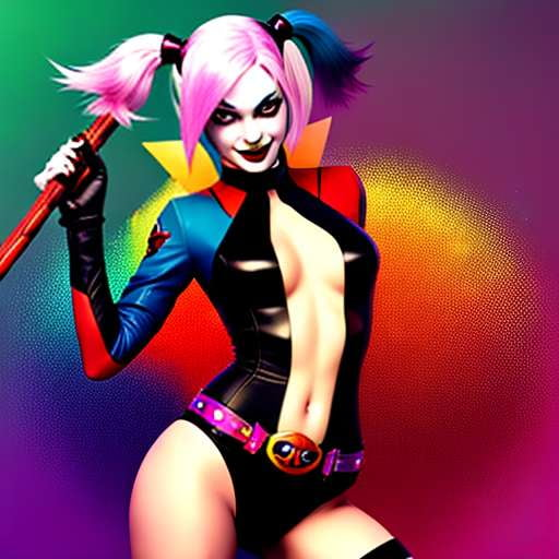 Harley Quinn Portrait Creator - Midjourney Prompt for DC Comics Fans - Socialdraft