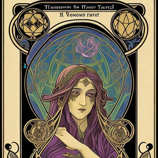 Art Nouveau Tarot Deck: Beautifully Illustrated Cards for Divination and Introspection with a Vintage Twist - Socialdraft